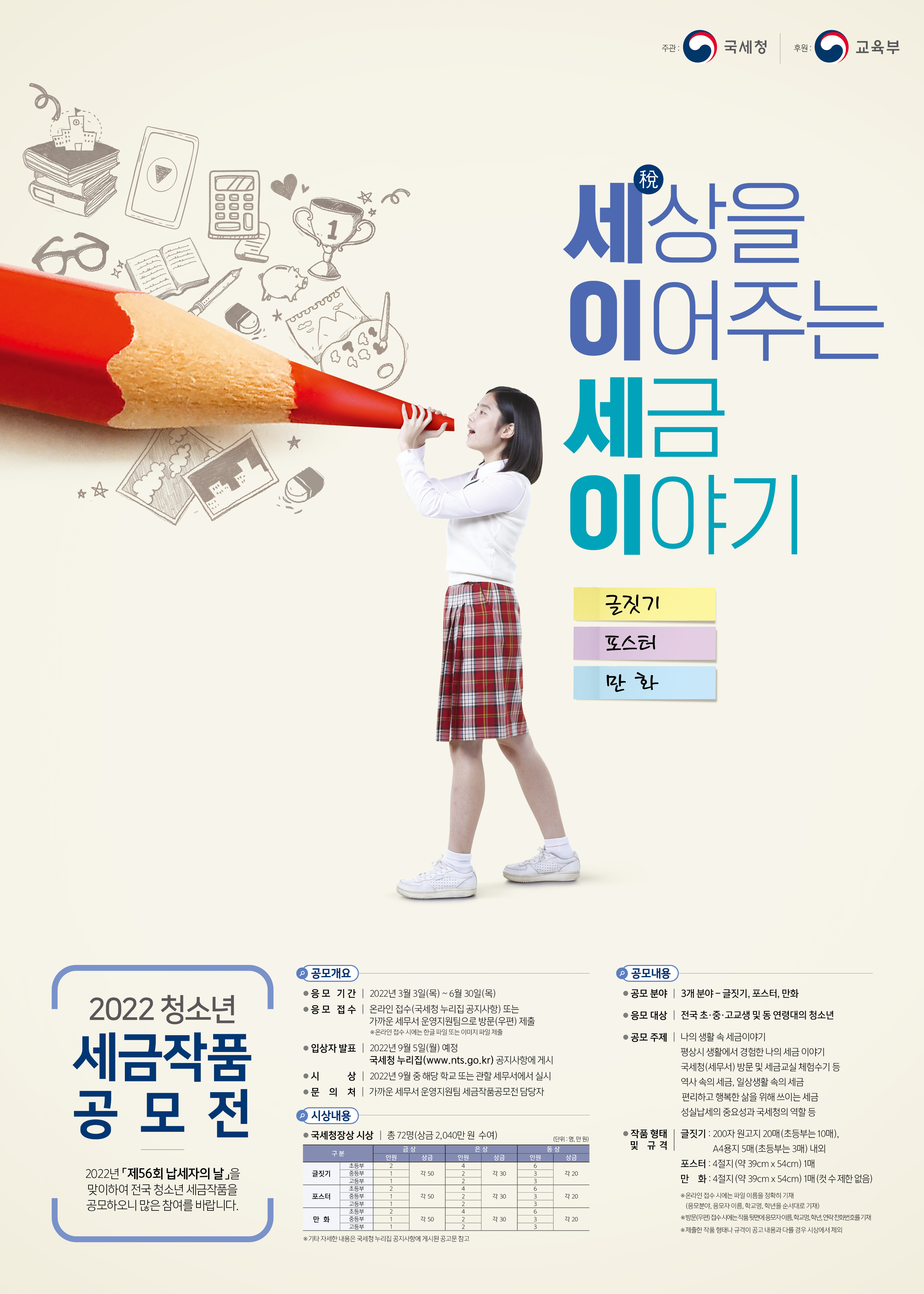 2022년 청소년 세금작품 공모전 포스터.jpg