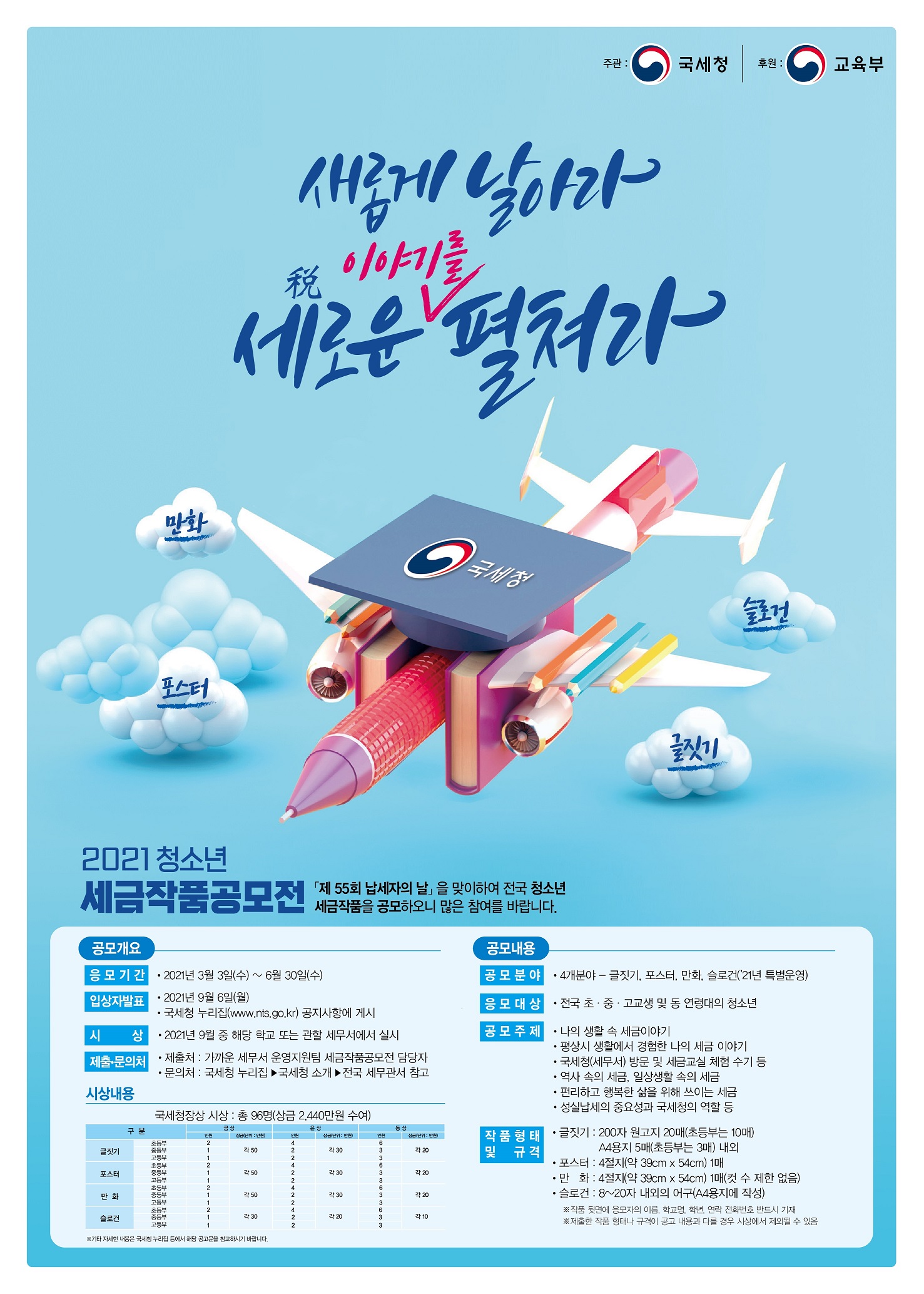 2021년 청소년 세금작품 공모전